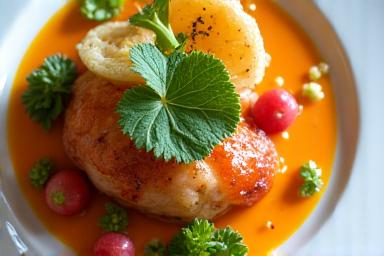 Gourmet food dish beautifully plated